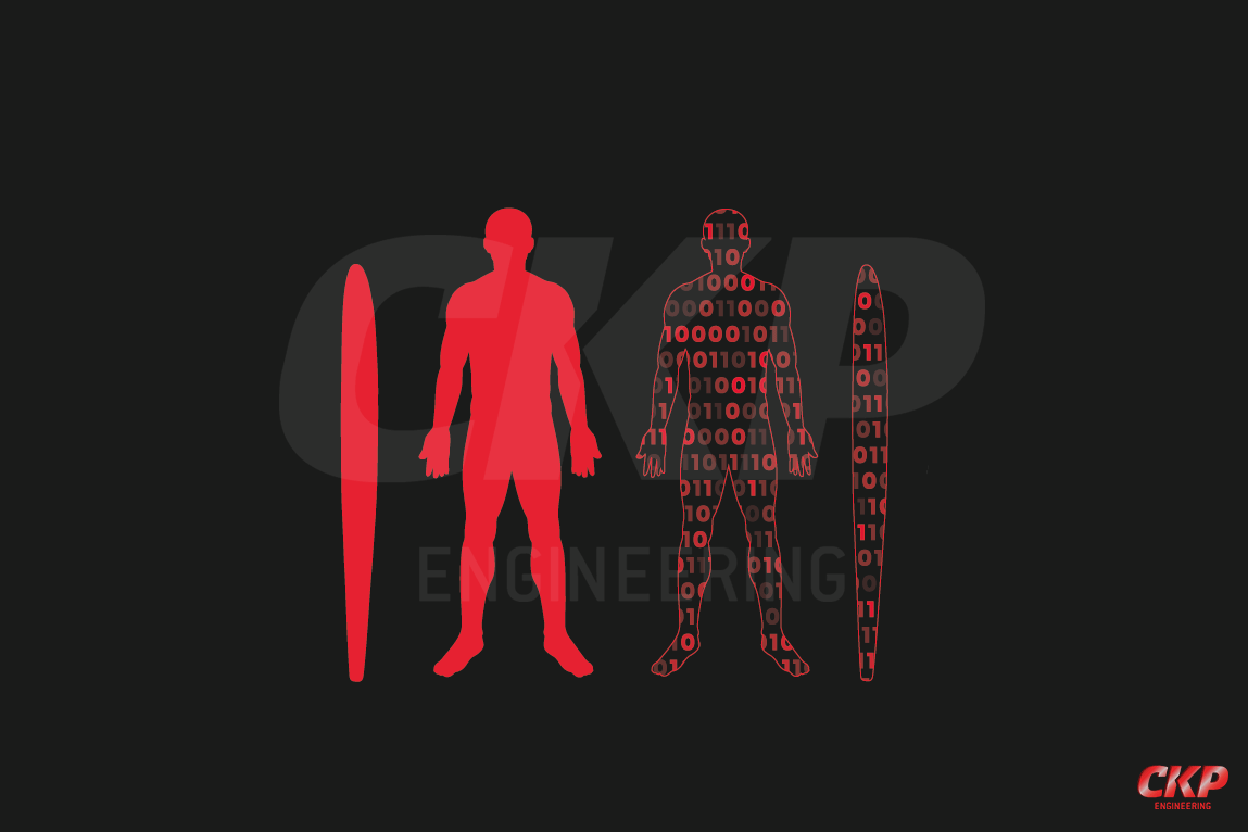 Patrick Bizon, ingénieur et spécialiste Catia V5, travaillant sur un projet d’innovation sur son ordinateur