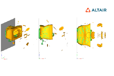 Crash test effectué via la simulation numérique, un gain de temps.  