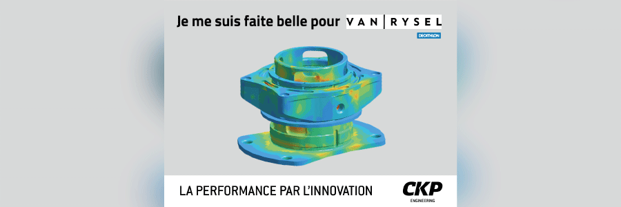 Visuel créée pour la communication du partenariat Van Rysel à partir d'une CAO du brevet S.D<;s
